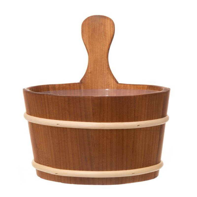4Living donker houten sauna emmer | 4 liter