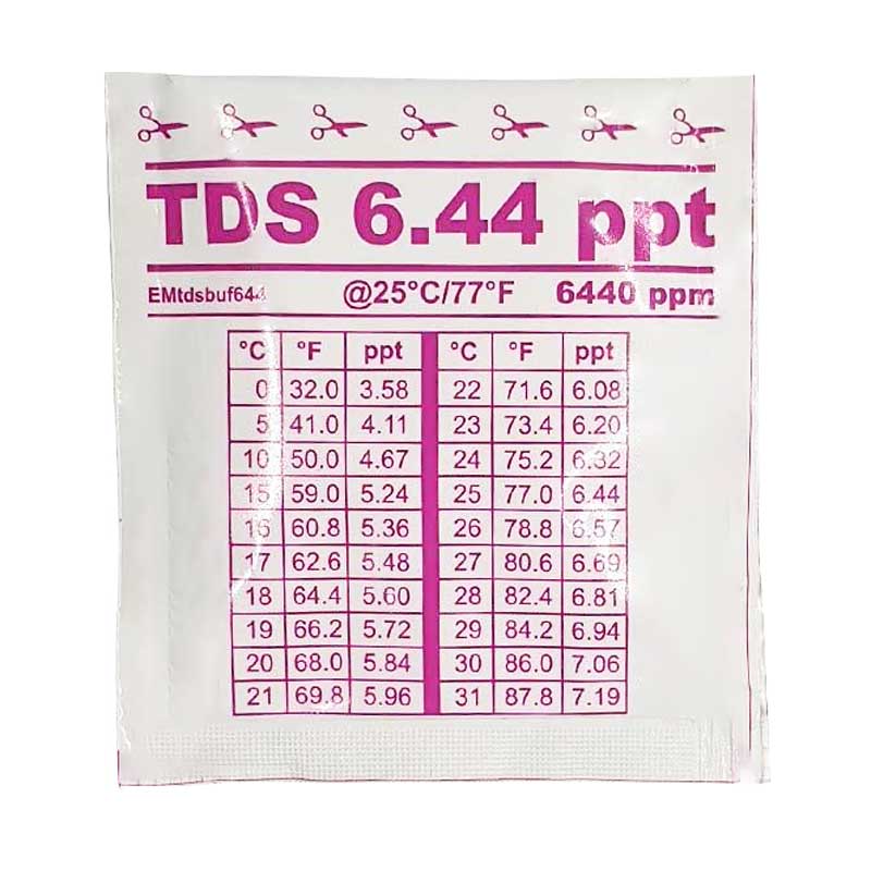 Splash-X kalibratievloeistof voor elektronische zoutmeter| TDS 6.44 ppt