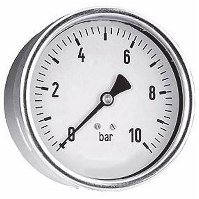 Splash-X Manometer stalen kast 50 mm achteraansluiting 1/4" 