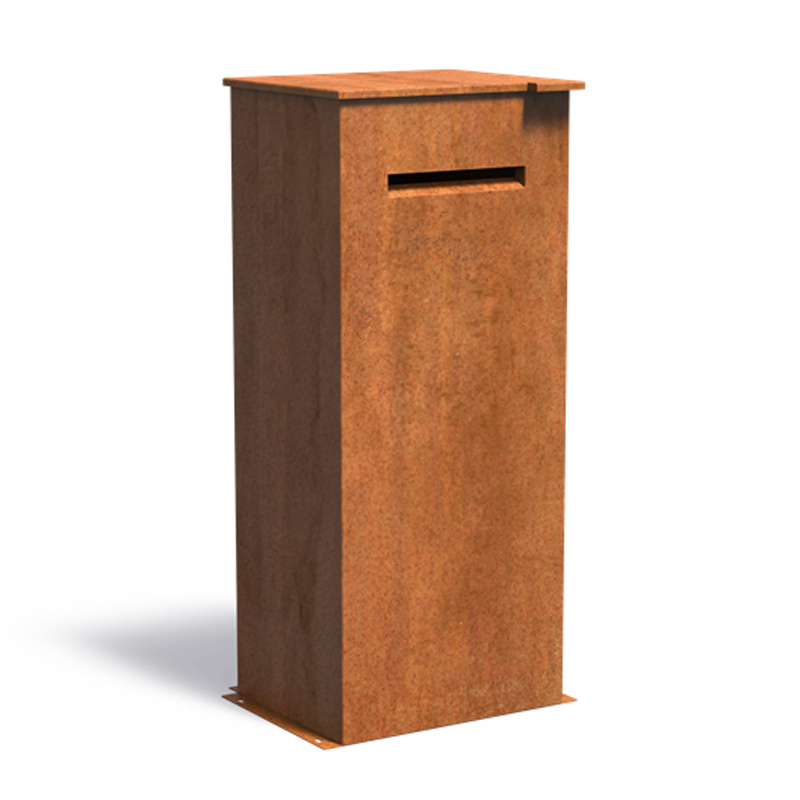 ADEZZ cortenstalen pakket- en brievenbus Case | 50 x 40 x 120 cm