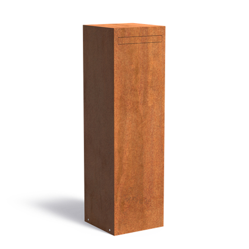 ADEZZ cortenstalen brievenbus Nox | 35 x 35 x 120 cm