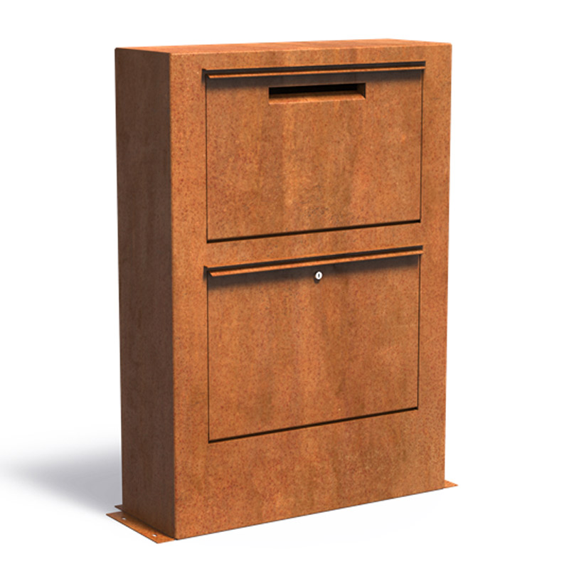 ADEZZ cortenstalen pakket- en brievenbus Paca | 87 x 30 x 125 cm