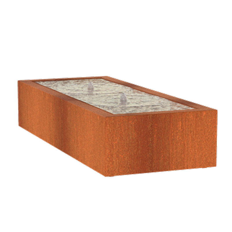 Adezz watertafel cortenstaal | 200 x 80 x 40 cm