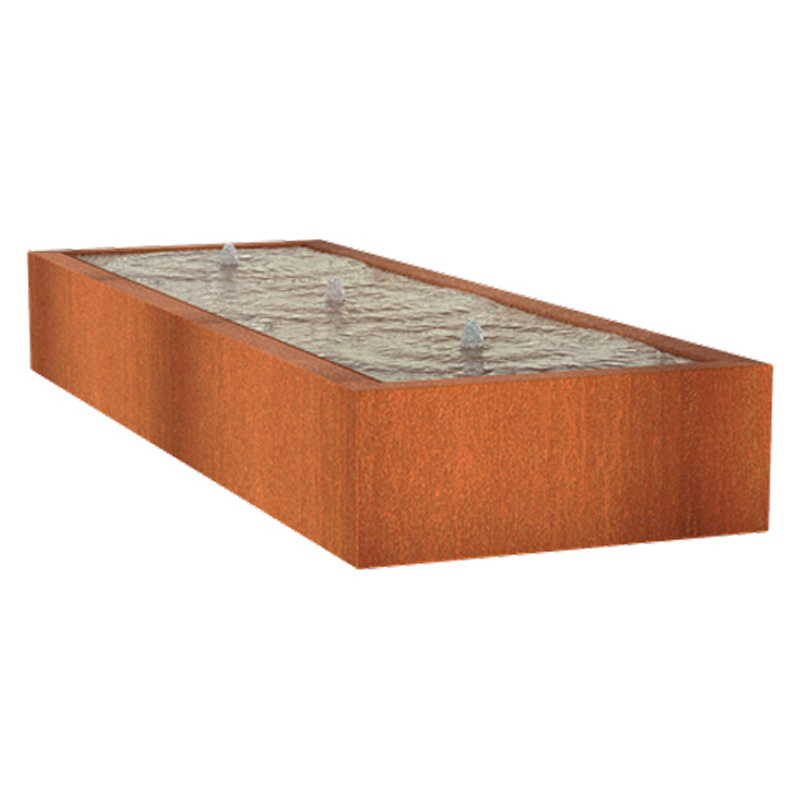 Adezz watertafel cortenstaal | 300 x 100 x 40 cm