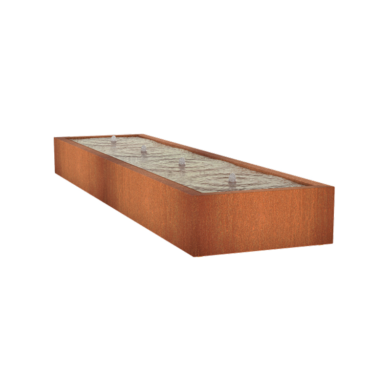 Adezz watertafel cortenstaal | 400 x 100 x 40 cm