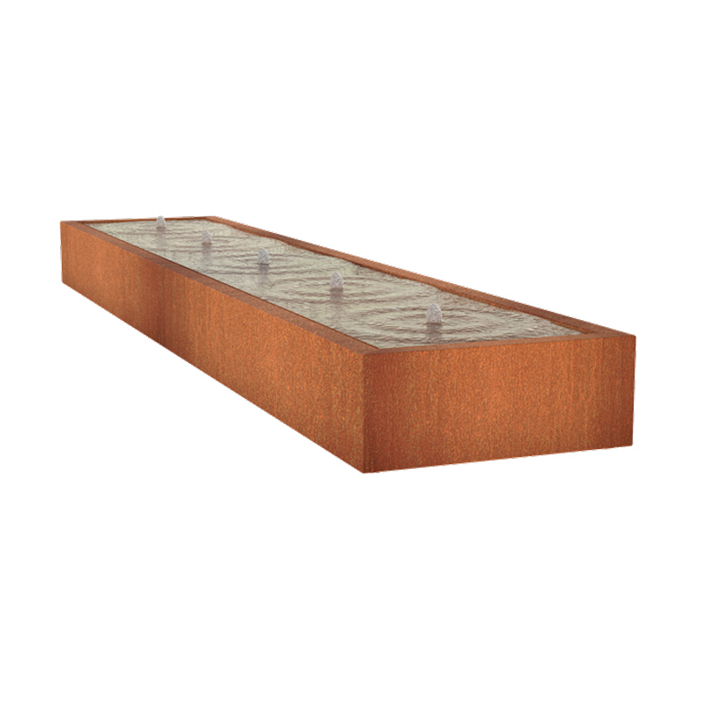 Adezz watertafel cortenstaal | 500 x 100 x 40 cm