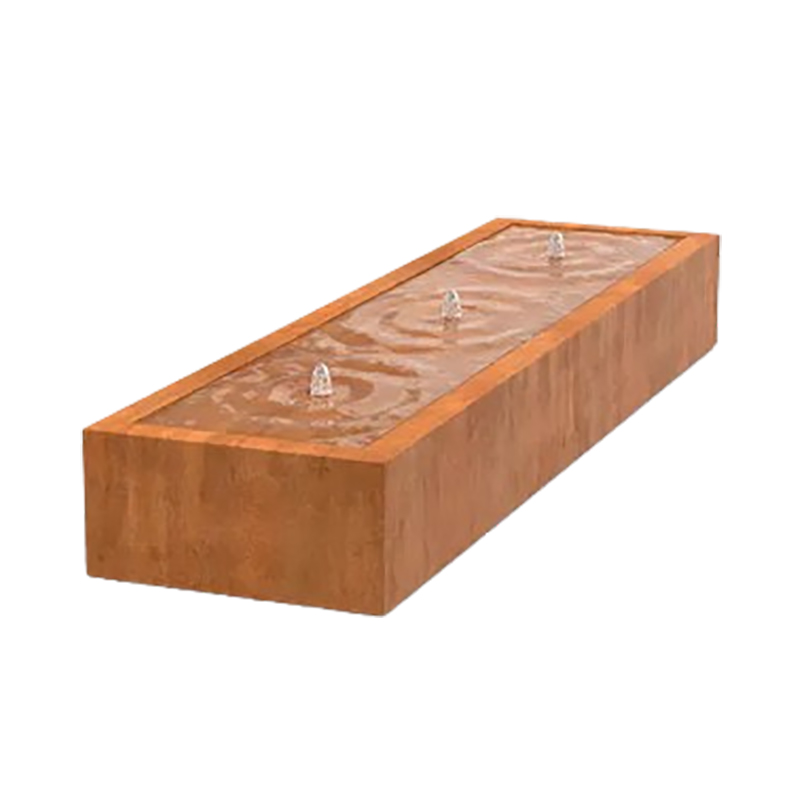 ADEZZ watertafel cortenstaal | 300 x 80 x 40 cm