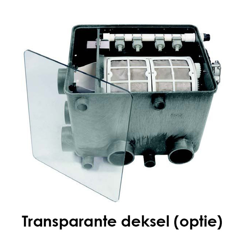 AquaForte transparante deksel trommelfilter AFT-1