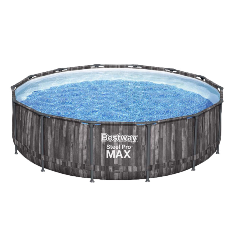Bestway Steel Pro Max Wood zwembad | Ø 427 x 107 cm