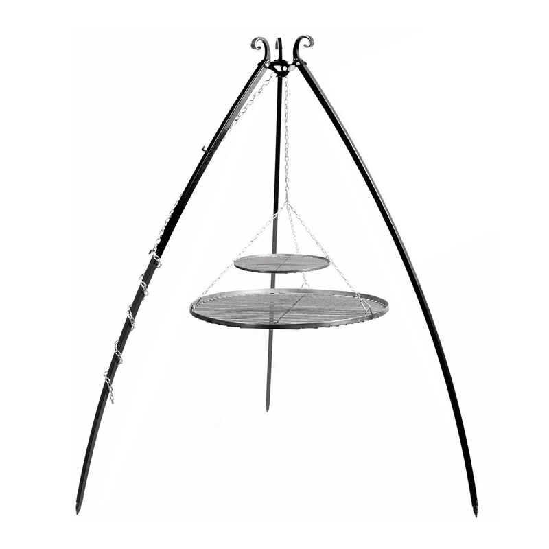 Cookking driepoot 200 cm | met dubbel grillrooster 80 + 40 cm