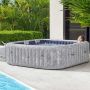 Bestway Lay-Z-Spa San Fransisco Hydrojet Pro buiten met mensen