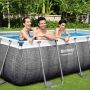 Bestway Power Steel Rotan zwembad 404 x 201 x 100 cm mensen 3