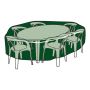Cabano tuinmeubelhoes voor tafel & stoelen rond 240g/m² Ø 205 x 90 cm schets