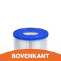 Comfortpool filtercartridge voor Intex filterpompen bovenkant