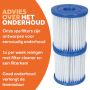 Bestway cartridgefilter type I onderhoud