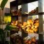 FORNO cortenstaal houtopslag 150 x 40 x 150 cm