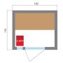 Vapeur ZEN Finse sauna 120 x 110 x 190 cm afmetingen
