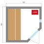 Vapeur ZEN Finse sauna 150 x 150 x 200 cm afmetingen