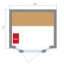 Vapeur ZEN Finse sauna 198 x 174 x 200 cm afmetingen