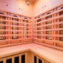 France Apollon infrarood sauna 120 x 120 x 190 cm binnenkant bank