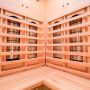 France Apollon infrarood sauna 120 x 120 x 190 cm binnenkant bank