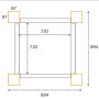 Glorenza kippenhok Hooiberg Pleun | 110 x 110 x 190 cm afmeting 