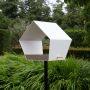 Heeej Big Diamond vogelvoederhuisje op paal zand & wit