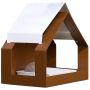 Heeej The Barn wand vogelvoederhuisj bruin & wit productfoto