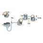 Heissner onderwater LED vijververlichting 3-delige set technische tekening