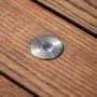 Heissner RVS vlonderspot rond warm wit 1W in grond