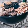 Hofäts grillrooster voor bowl 57 cm in gebruik