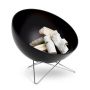 Hofäts bowl vuurschaal & BBQ met laag standaard 70 cm hout gekanteld