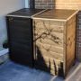 Kliko ombouw voor kliko van 140 liter gebeitst