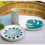Koziol Bio Monstera campingservies set 16 stuks gedekte tafel