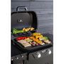 Mustang Franklin elektrische bbq 2,3 kW in gebruik dichtbij