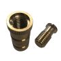 Pop Up anker RVS messing/ brons Ø19mm bovenaanzicht