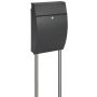 Practo Garden brievenbuspaal Inox voorbeeld met brievenbus 2