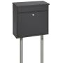 Practo Garden brievenbuspaal Inox voorbeeld met brievenbus 3