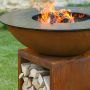 Quoco Piatto Large Corten brandend dichtbij