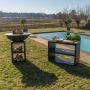 Quoco Piatto Medium Dark Grey voorbeeld in tuin