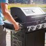 Rösle gas bbq Videro Pro G4-S Vario+ zijpaneel omhoog