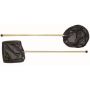 Schepnet rond Ø 27cm met houten steel 80cm