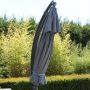 Sun Garden parasol rond grijs Ø 375 cm ingeklapt