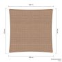 Sunfighters schaduwdoek 420 x 420 cm waterdoorlatend zand