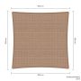 Sunfighters schaduwdoek vierkant 500 x 500 cm zand