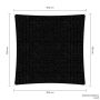 Sunfighters schaduwdoek vierkant 500 x 500 cm zwart