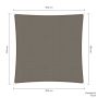 Sunfighters schaduwdoek waterdicht vierkant 500 x 500 cm taupe