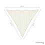 Sunfighters schaduwdoek waterdoorlatend wit met de afmetingen 360x360x360 cm