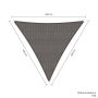 Sunfighters schaduwdoek waterdoorlaten grijs met de afmetingen 420x420x420 cm