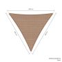 Sunfighters schaduwdoek waterdoorlaten zand met de afmetingen 420x420x420 cm